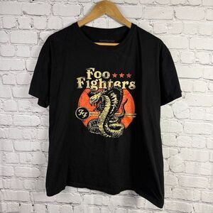 Foo Fighters Cobra Snake Graphic T Shirt Black Size Large J